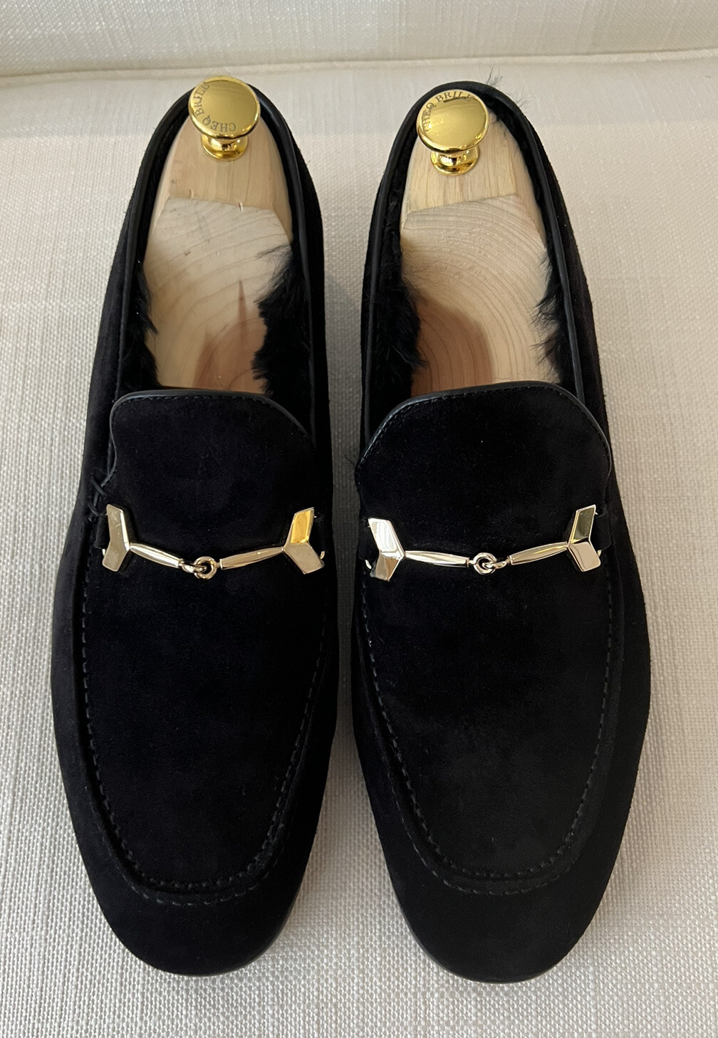 mens fur lined loafers
