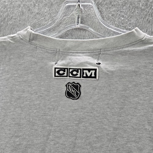 Los Angeles Kings Men Shirt Large Gray Logo CCM Patch Long Sleeve Crew Neck READ - Picture 7 of 12