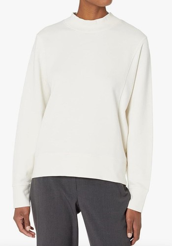 Vince Women's Long Sleeve Mock Neck Pullover Ivory NEW NWT $195 XXL 2X