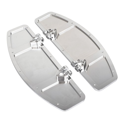 Tableros de piso cromados para conductor reposapiés estriberas para Harley Softail Road King FLHR - Imagen 5 de 12