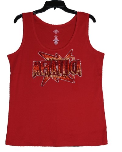 Metallica rhinestone bling shirt or tank XS S M L XL XXL 1X 2X 3X 4X 5X orange - Picture 11 of 13