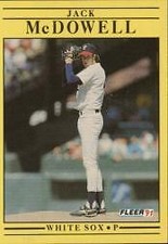 1991 Fleer #129 Jack McDowell UER Stanford misspelled as Standford on back - NM
