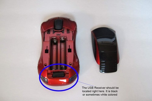 MOJO Porsche Car Optical Wireless Silent Mouse Red - Picture 3 of 3