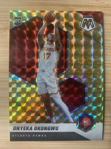 2020-21 Panini Mosaic Onyeka Okongwu Rookie Yellow Reactive Prizm #225 Hawks RC