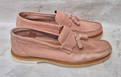 Mocasín sin cordones de gamuza rosa pálido Praga para hombre KURT GEIGER London EU 41 UK 7 - Imagen 4 de 8