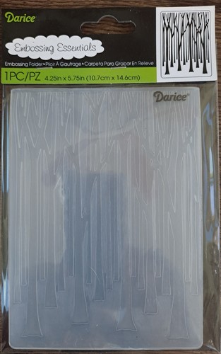 New Darice Embossing Folder "TREE TRUNKS" 4.25 x 5.75 Winter Forest Look Sealed - Picture 2 of 4