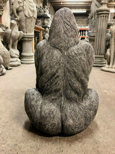 Gorila Plata Espalda Macho Adorno Mono Jardín o Hogar Hormigón Estatua de Piedra Sulpto - Imagen 5 de 9