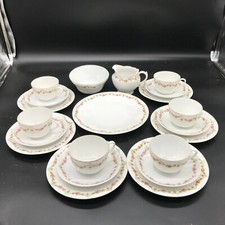 ANTIQUE VICTORIA POTTERY AUSTRIA TEASET TEA SET PART CUPS SAUCERS LOT