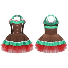 Kids Girls Dress Photo Shoot Skirt Cosplay Xmas Costume Carnival Halter Tulle