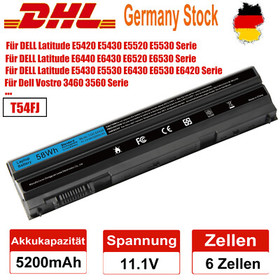 T54FJ Akku Für DELL Latitude E5420 E5520 E5530 E6420 E6430 E6440 VOSTRO 3460 NEU