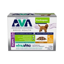 AVA Vet Approved Health & Vitality Cockapoo Wet Puppy Food Pâté Chicken-12x85g