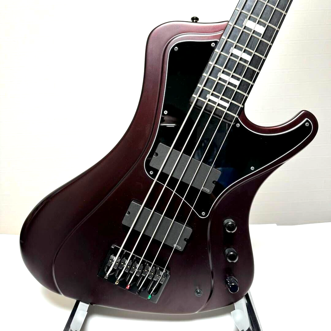 【貴重】ESP E-Ⅱ STREAM SL-5 エレキベース 5弦ベース E-Ⅱ by ESP STREAM SL-5 Deep Red Metallic Satin Electric