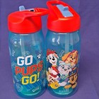 New 2 Spin Master Lot PAW PATROL Kids CUPS Travel Water Bottle Drink Lid Straw