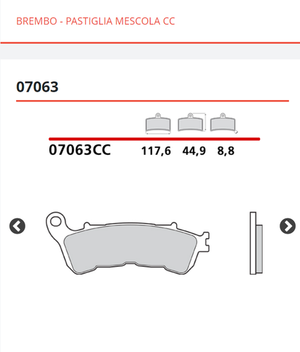 Plaquettes De Frein Brembo Antérieures Honda NC D Integra 700 2012 - 2013 - Photo 7/9