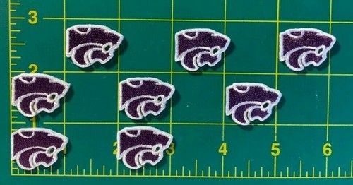 kansas state patch k state wildcats KS State cat head iron on patches 1" 8 pcs. - Picture 3 of 3