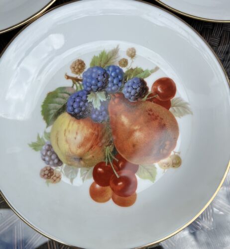 Marks & Rosenfeld M&R Made in France Set di 3 piatti bordo oro motivo frutta - Foto 3 di 12
