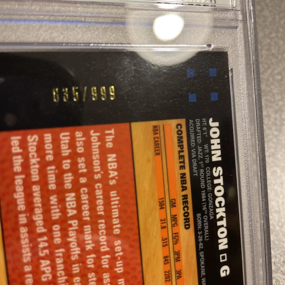 🔥2007-08 Topps Chrome Refractor /999 John Stockton #98 PSA 8 Population 6 !! - Image 4 of 4