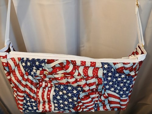 Nuova borsa a tracolla Patriotic Stars & Stripes USA Sling borsa a tracolla grande 18x9x - Foto 5 di 14