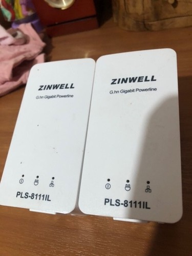 2 pcs Zinwell Powerline Ethernet adapter kit input output Ethernet PLS-8111IL - 第 1/3 張圖片