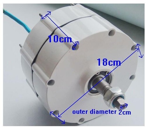 12V/24V 100W-400W Permanent Magnet Alternator Generator Wind Turbine Generator - Picture 3 of 10