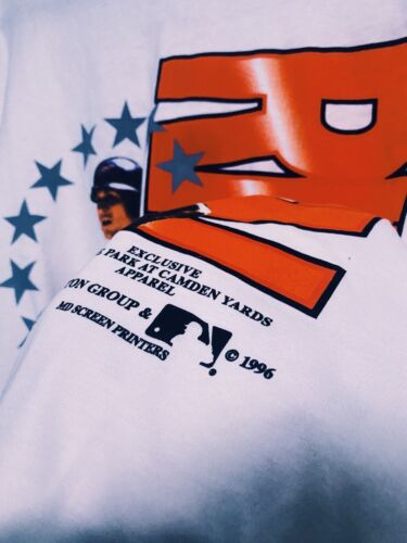Vintage OG 90’s 96’ Baltimore Orioles “Cal Ripken” Players T-Shirt MLB *RARE* - Picture 3 of 6