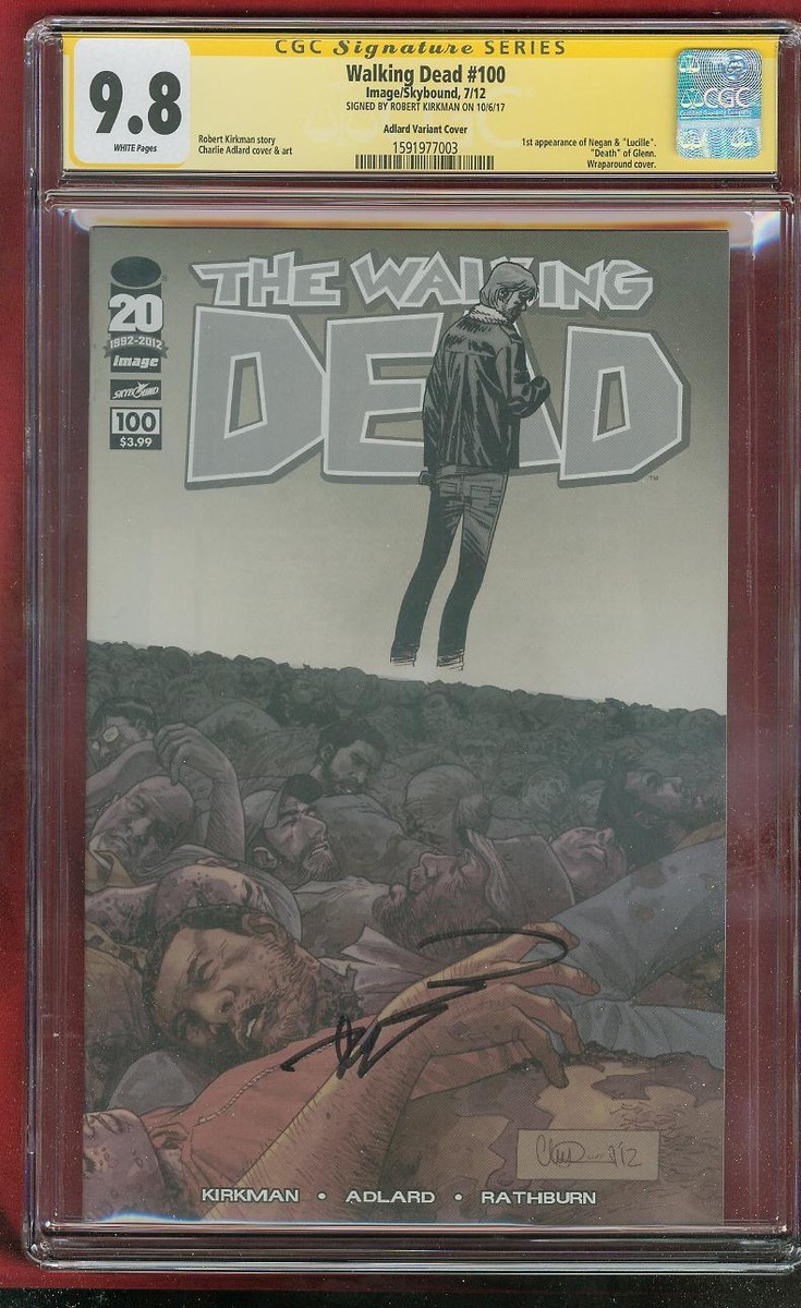 Kirkmanサイン入り「THE WALKING DEAD」#100 + 他3冊 Kirkmanサイン