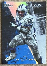 2015 Topps Fire Silver Barry Sanders Detroit Lions #69 NFL Parallel Card