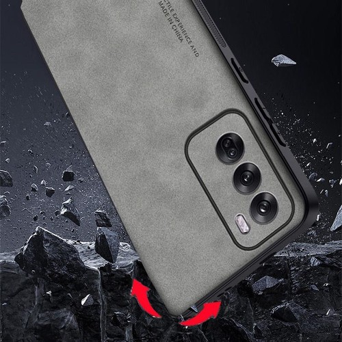 Für Oppo Reno13 12/12Pro/12F Nubuk Leder Stoff Gummi Beschichtet Hardcase Hülle - Bild 6 von 29