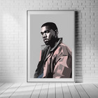 Kanye West Abstract Painting llustration Hip Hop Digital Wall Art Poster Decor