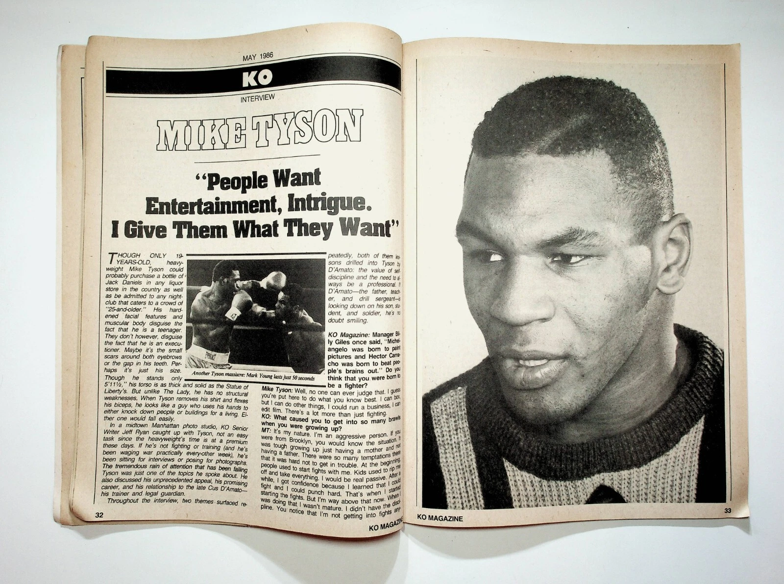 1986 May KO Knockout Boxing Magazine Mike Tyson Holyfield Holmes Spinks - 画像3/7