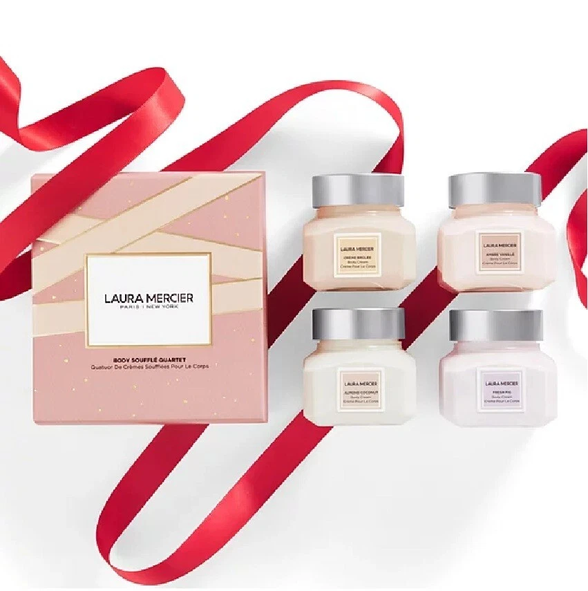 Cuarteto Souffle Cuerpo Laura Mercier 4 Piezas 4 X 2 OZ. Juego raro y difícil de encontrar nuevo en caja Foto 2 de 4