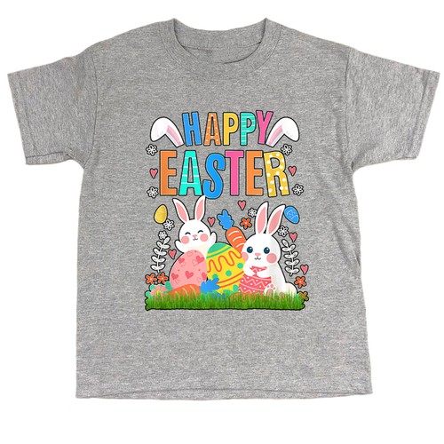 Hoppy Easter Kids Boys Girls T-Shirts Costume Fancy Dress Tee Top-ED#01 - Picture 15 of 31