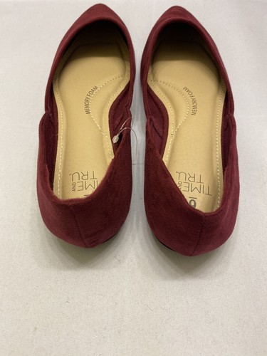 Time and Tru Women Casual Flats Shoe Burgundy  - Picture 12 of 12