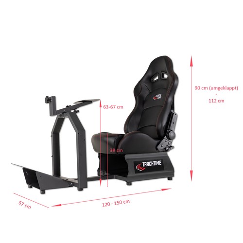 TrackTime TT3033 Basic Bundle Spielesitz, Rennsitz, Simulator, Game Seat - Bild 4 von 6
