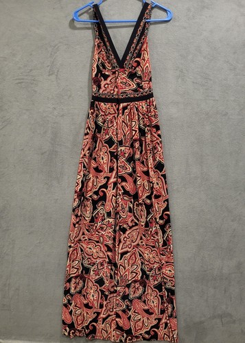 INC International Concepts Maxi Dress Size Small Empire Waist V Neck Sleeveless - Picture 2 of 7