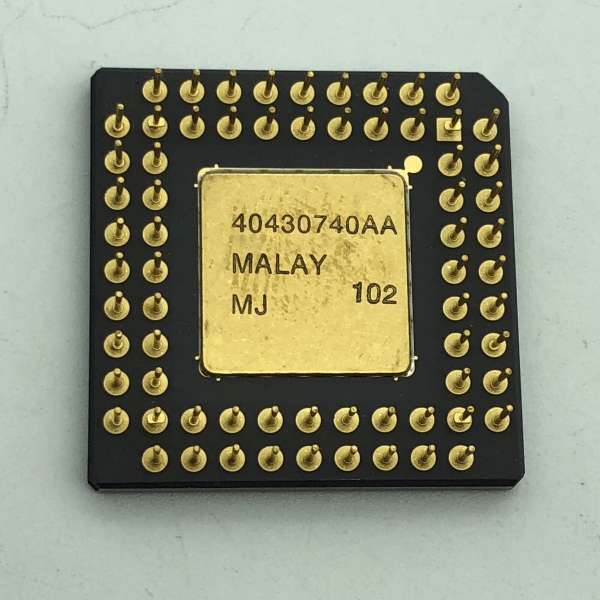 Intel A80186 Gold Ceramic Processor CPU i 80186 Rare Vintage Circa