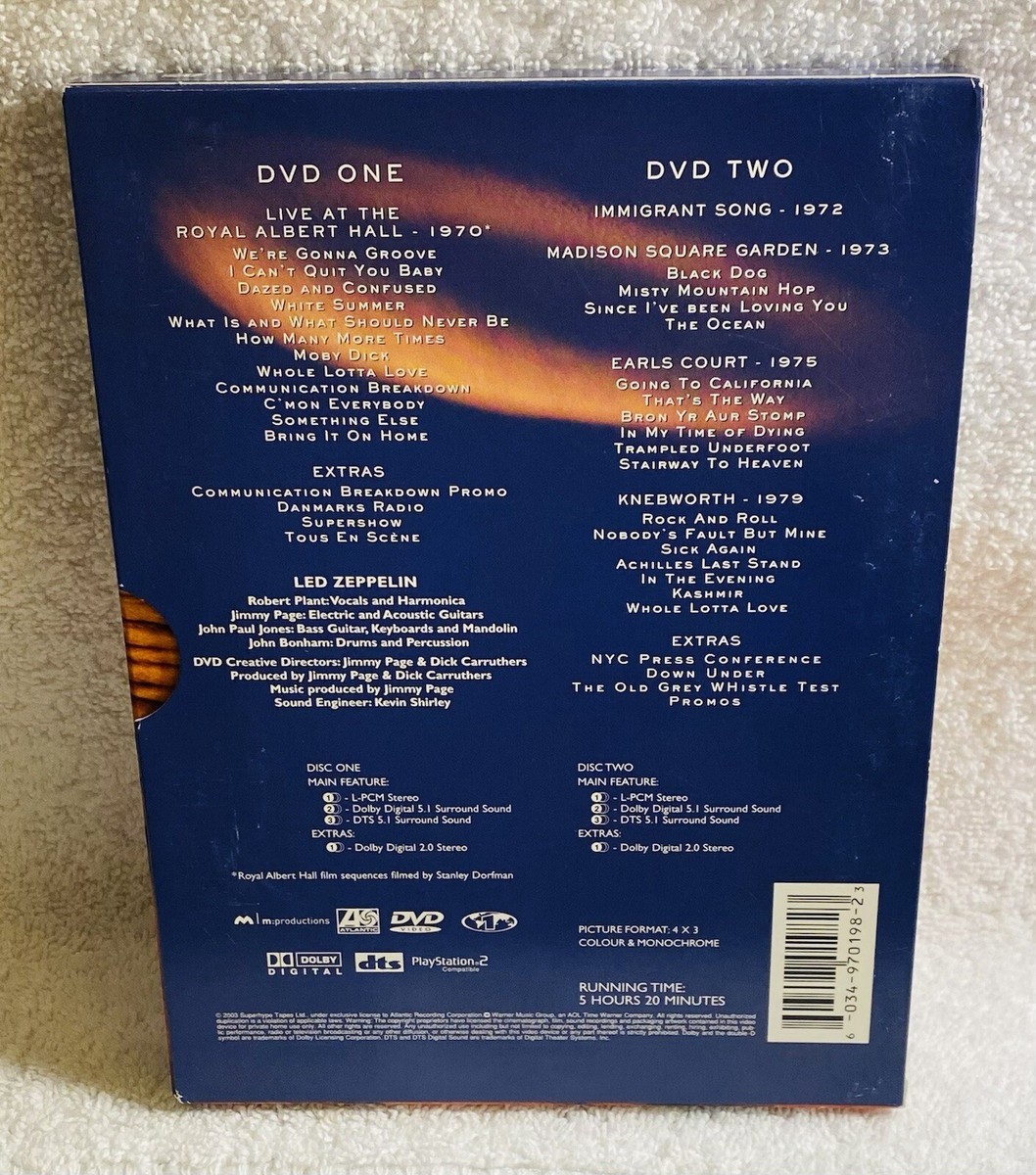 Led Zeppelin (DVD, 2003, 2-Disc Set) w/Booklets Live Sets Led Zeppelin (DVD, 2003, 2-Disc Set) w/Booklets Live Sets