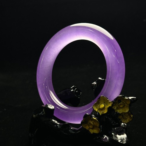 Real Natural high Ice purple Burmese Jade jadeite bracelet bangle 58mm - Picture 3 of 12
