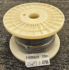 154FT 1/8" 316 Black Stainless Steel Cable Black Wire Rope Railing Cable