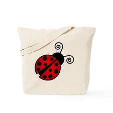 CafePress Red Ladybug 2 Natural Canvas Tote Bag, Cloth Shopping Bag 1186771679