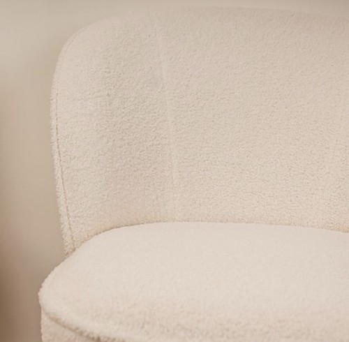 Teddy Cream Cocktail Chair Accent Chairs - Picture 2 of 9