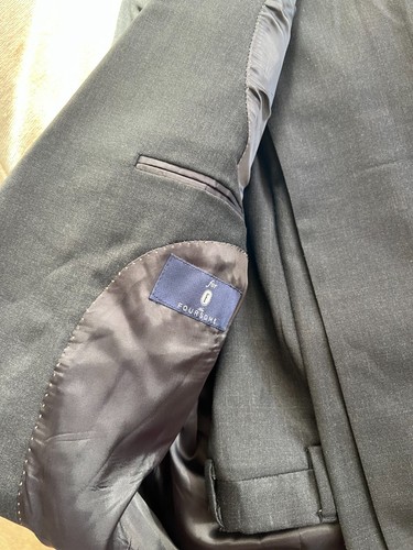 Hart Schaffner Marx 2 Piece 100% Wool Back Suit Men's 44R-38x30 Made in USA - Picture 3 of 18