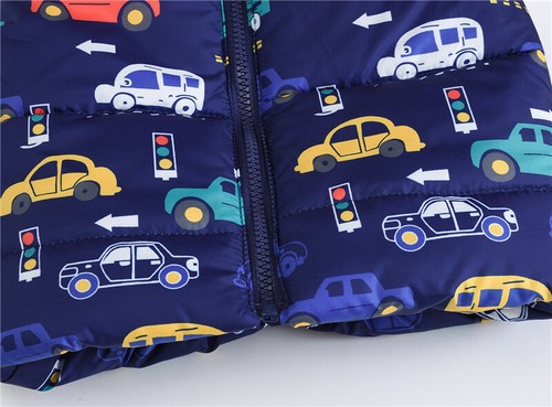 Kids Boys Girls Body Warmer Gilet Padded Puffer Vest Cartoon Jacket Hooded Coat~ - Picture 11 of 43
