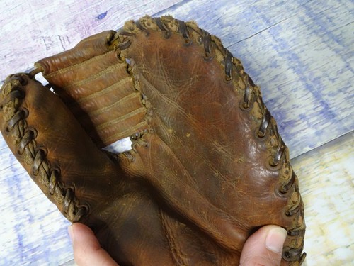 VINTAGE Gil Hodges Revelation G1343 Baseball Glove Mitt Leather Trap - 1950's - Picture 3 of 12