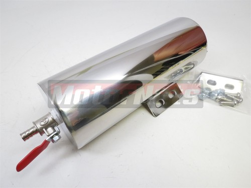3"x8" Stainless 1.2 pint Radiator Coolant Reservoirs Overflow Tank Drain HotRod - Bild 1 von 4