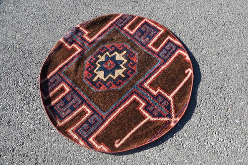 Turkish Rug, Oriental Rug, 3.5x3.5 ft Small Rug, Vintage Rugs, Kitchen Rug - Picture 4 of 6