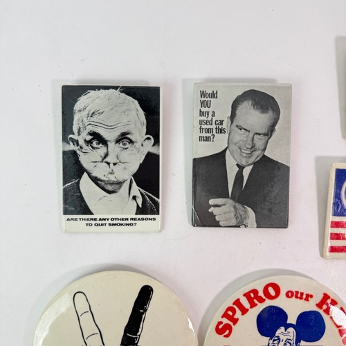 Vintage 70s Pins LOT OF 7 Peace Humor Novelty USA Protest Nixon War Clean Air - Picture 2 of 9