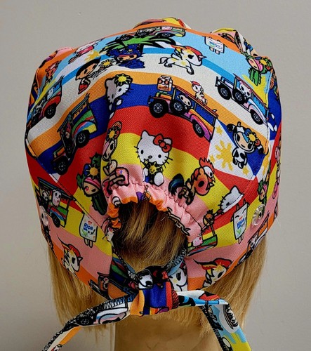 HELLO KITTY & TOKI DOKI PHILIPPINES MEDICAL NURSE SCRUB CAP (2 SIZE SELECTION) - Picture 3 of 6