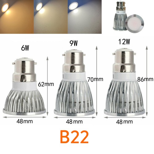 Dimmable LED Spotlight Bulbs MR16 GU10 GU5.3 E27 6W 9W 12W 110V 220V 12V 24V COB - Picture 6 of 20
