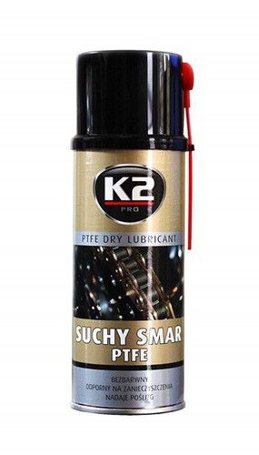 400ML K2 PTFE DRY LUBRICANT TEFLON GREASE SPRAY NO SILICONE FOR LONG PROTECTION - Picture 2 of 2